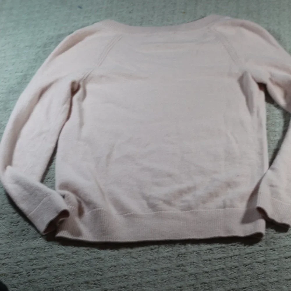 Talbots Size XS Pink V-Neck Cashmere Blend Sweater